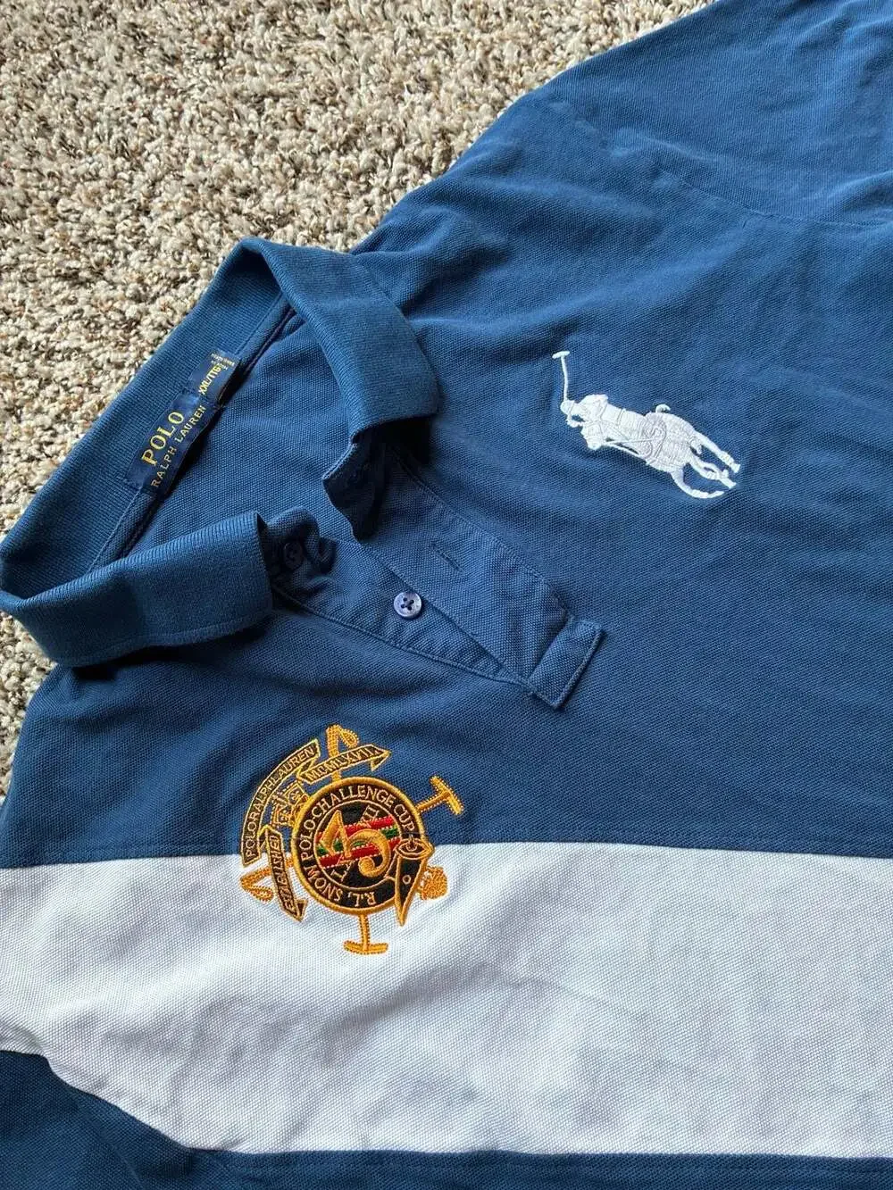 Polo Ralph Lauren Snow Polo Challenge 45th Anniversary Crest Big Pony Polo Shirt